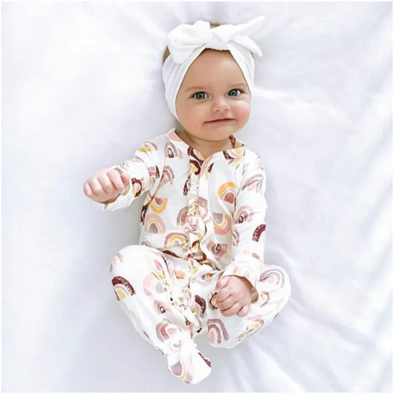 

CANIS Newborn Baby Girl Infant Outfit Long Sleeve Romper Bodysuit Autumn Clothes Sunsuit Jumpsuit