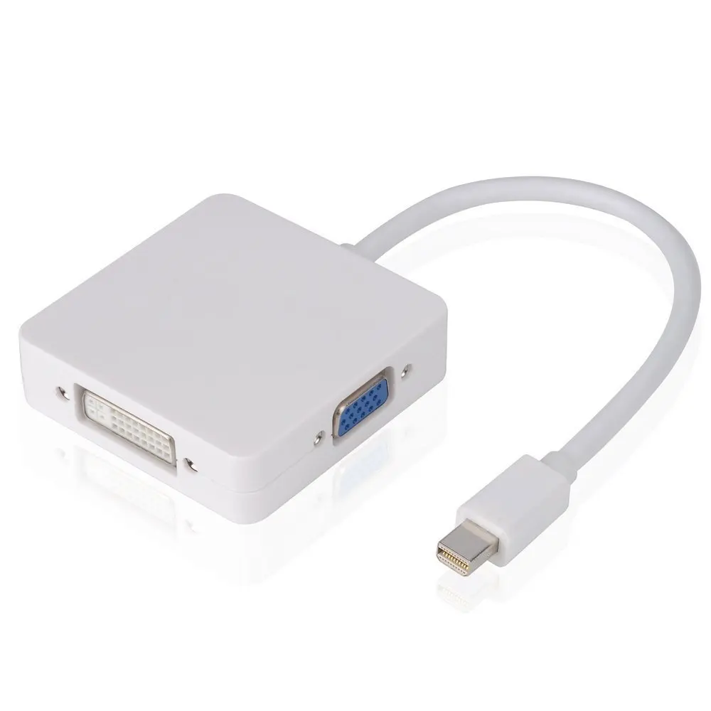 

5pcs/lot Mini DP DisplayPort to HDMI VGA DVI 3 in 1 Adapter Mini DP Cable Converter for Apple Mac Book Pro Air Monitor MDP