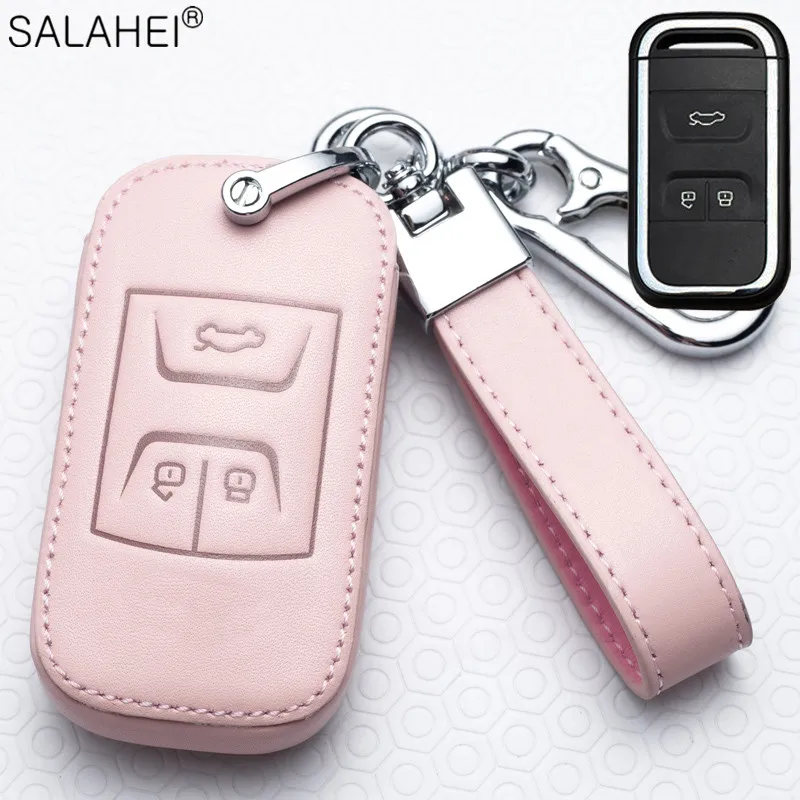 Кожаный чехол для автомобильных ключей Chery A5 Arrizo E3 E5 A3 Tiggo 3 5 7 8 5X eQ7 7Pro gx Fulwin2 Eastar 2019