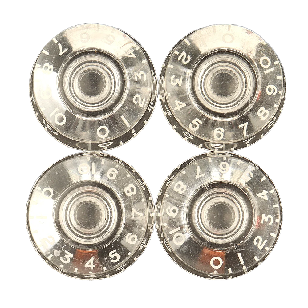 4 pcs transparent speed control knob tone volume control knöpfe für lp sg e gitarre free global shipping