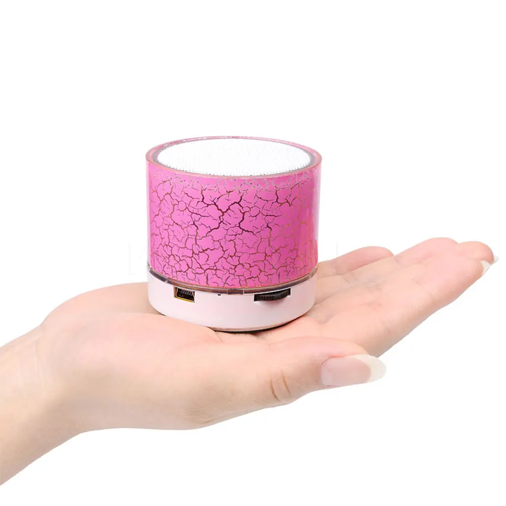 Bluetooth Speaker Mini Wireless Loudspeaker Crack LED TF Card USB Subwoofer Portable MP3 Music Sound Column for PC Mobile Phone