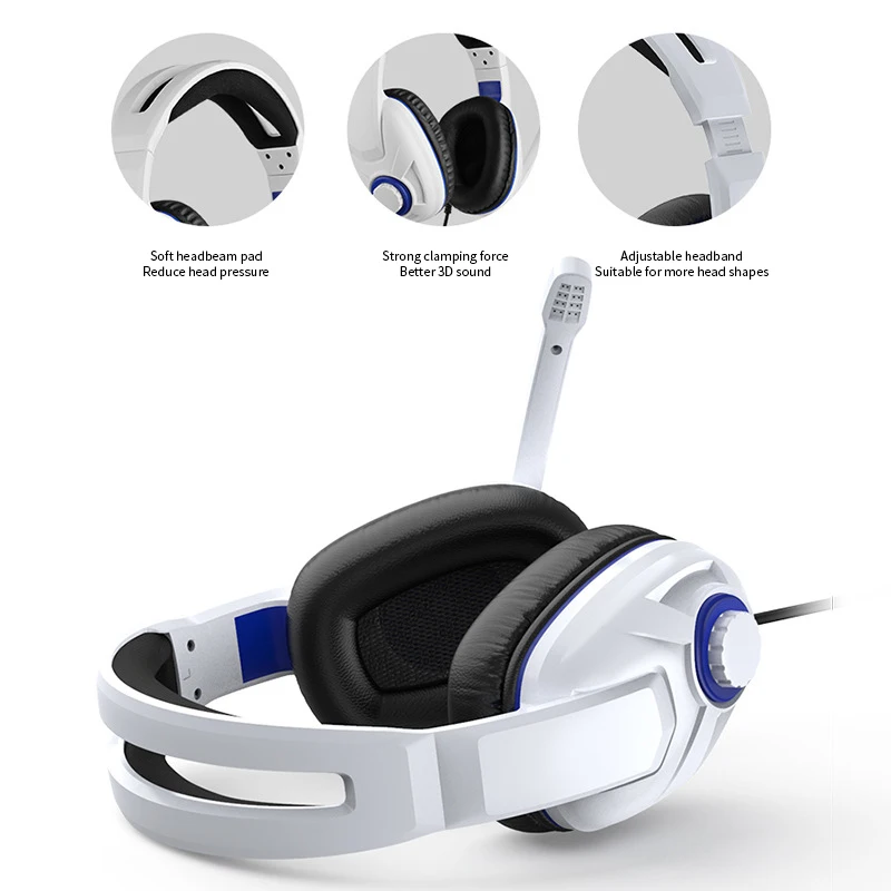 2021 Проводная гарнитура Игровые стереонаушники с объемным звуком 3 5 мм Для