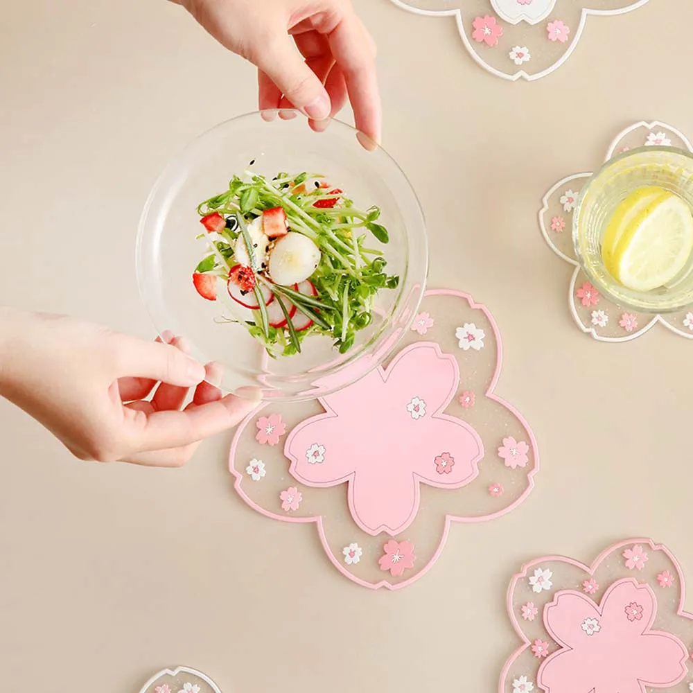 2 шт Япония Стиль вишня в цвету теплоизоляция стол коврик Семья офиса