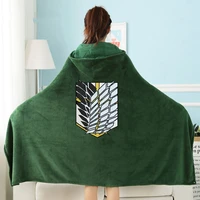 cossun attack on titan blanket cloak shingeki no kyojin survey corps cloak cape flannel cosplay costume hoodie with real photos