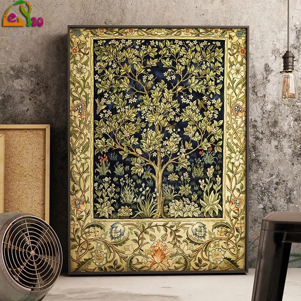 

Классический Золотой Дерево Современная стильная восторг большой Размеры 5d Сделай Сам алмазная живопись вышивка Настенная картина Гостин...