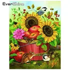 Evershine алмаз живопись полная квадрат цветы алмазная мозаика вышивка крестом стразами алмазная вышивка подсолнух декор стен