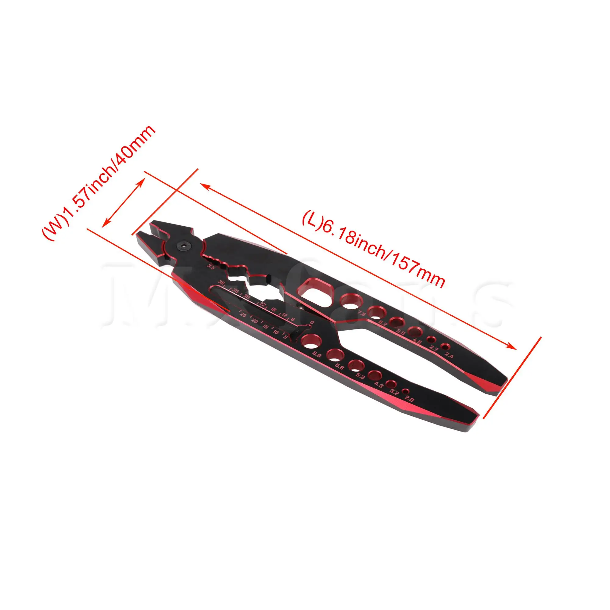 

Mxfans RC 1:8 1:10 Black Red Shock Pliers Clamp Tool Replacemeen for Traxxas