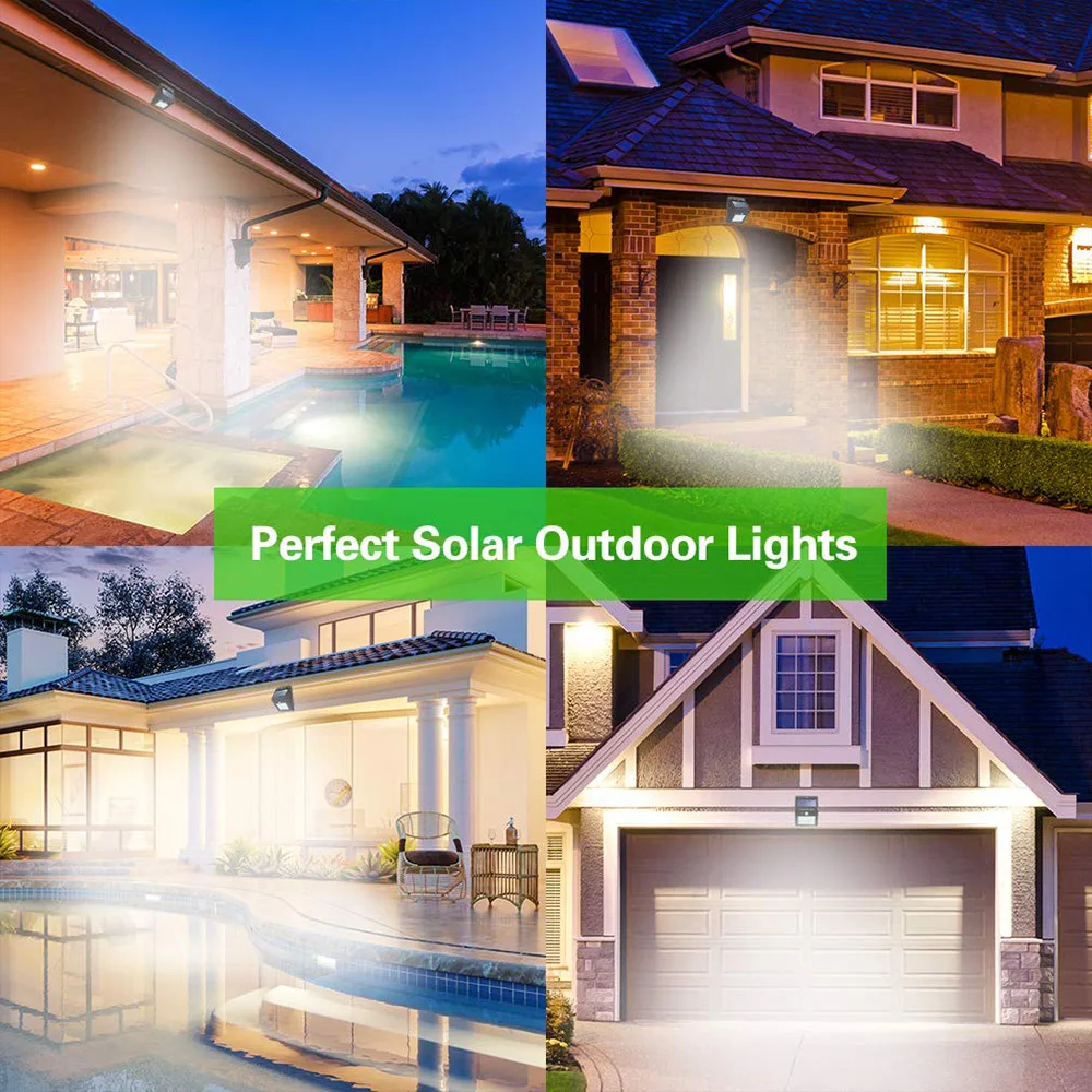 Новейший садовый уличный светильник на солнечной батарее с 100 светодиодный