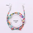 Цепочка для очков, с разноцветными фруктовыми бусинами, винтажная, женская, нескользящая, на шею