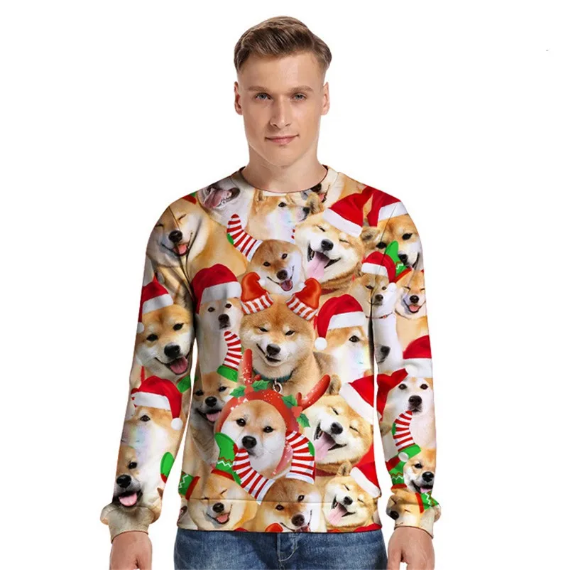 Мужские и женские рождественские свитера для праздников вечеринок джемперы топы