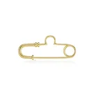 Синья 18k золото ожерелье брошь подвески очарование DIY соединитель замок застежка ювелирные изделия аксессуары фурнитура цвет по желанию