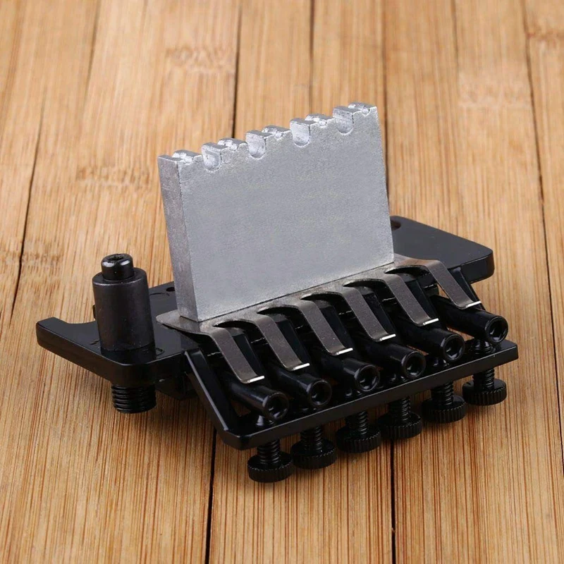 2Set Electric Guitar Tremolo Bridge Assembly 2 Point St Strat Locking System (Silver &amp Black) | Спорт и развлечения