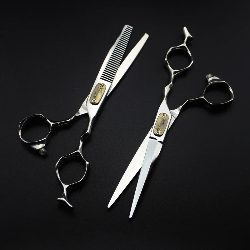 

6.0"Sale Silver Japanese Hair Scissors Cheap Hairdressing Scissors Shears Hairdresser Shaver Haircut scissors