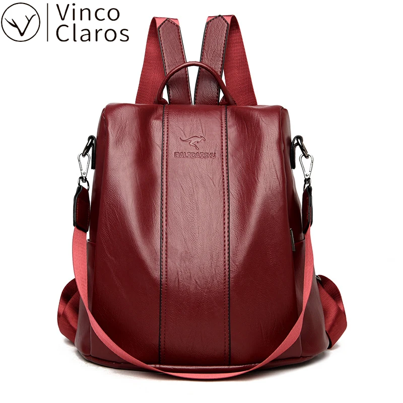 

High Quality Leather Anti-theft Backpack Women Travel Large Capacity Backpacks Designer Softback Mochila Brand Cute Bags New