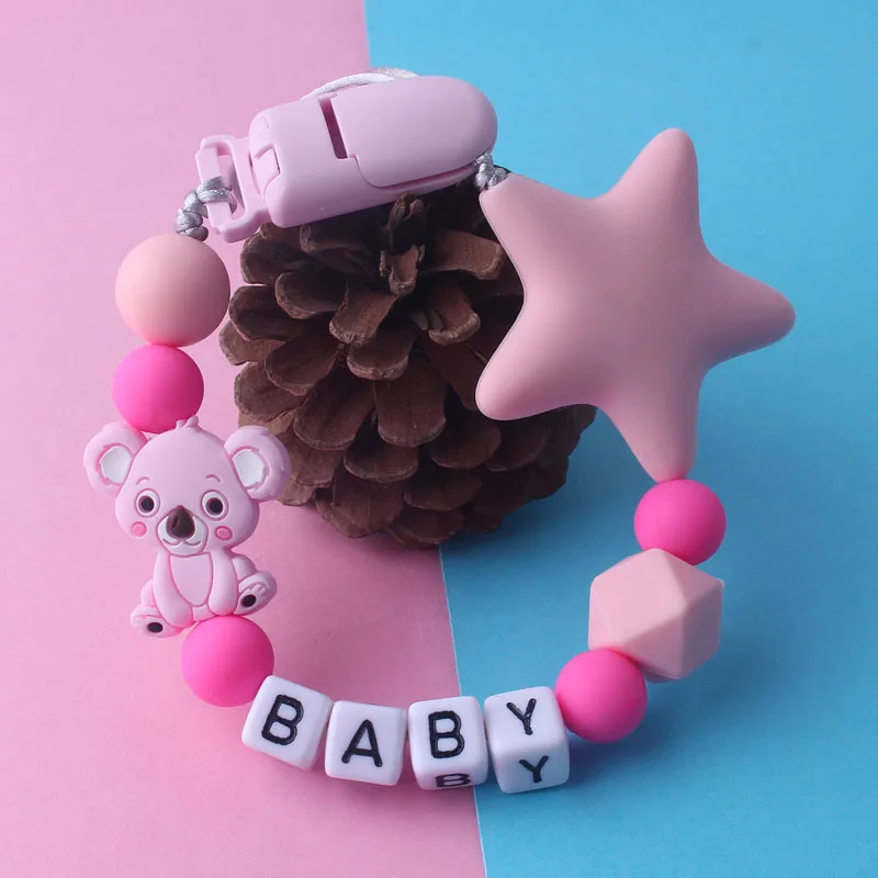 Новые 1 шт. клипсы для соски с мультяшным рисунком DIY пустышка цепь с силиконовыми бусинами пластиковый держатель для кормления младенцев прорезывание зубов игрушки пустышки зажимы