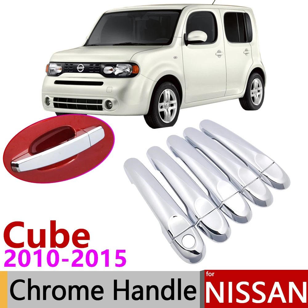 Роскошный хромированный чехол для ручки внешней двери Nissan Cube z12 2010 ~ 2015