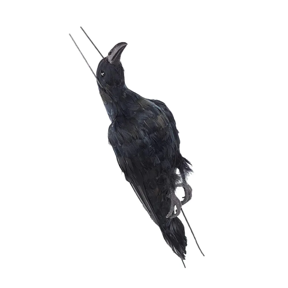 

1pc Realistic Crow Pendant Crow Hanging Adornment Festival Decor