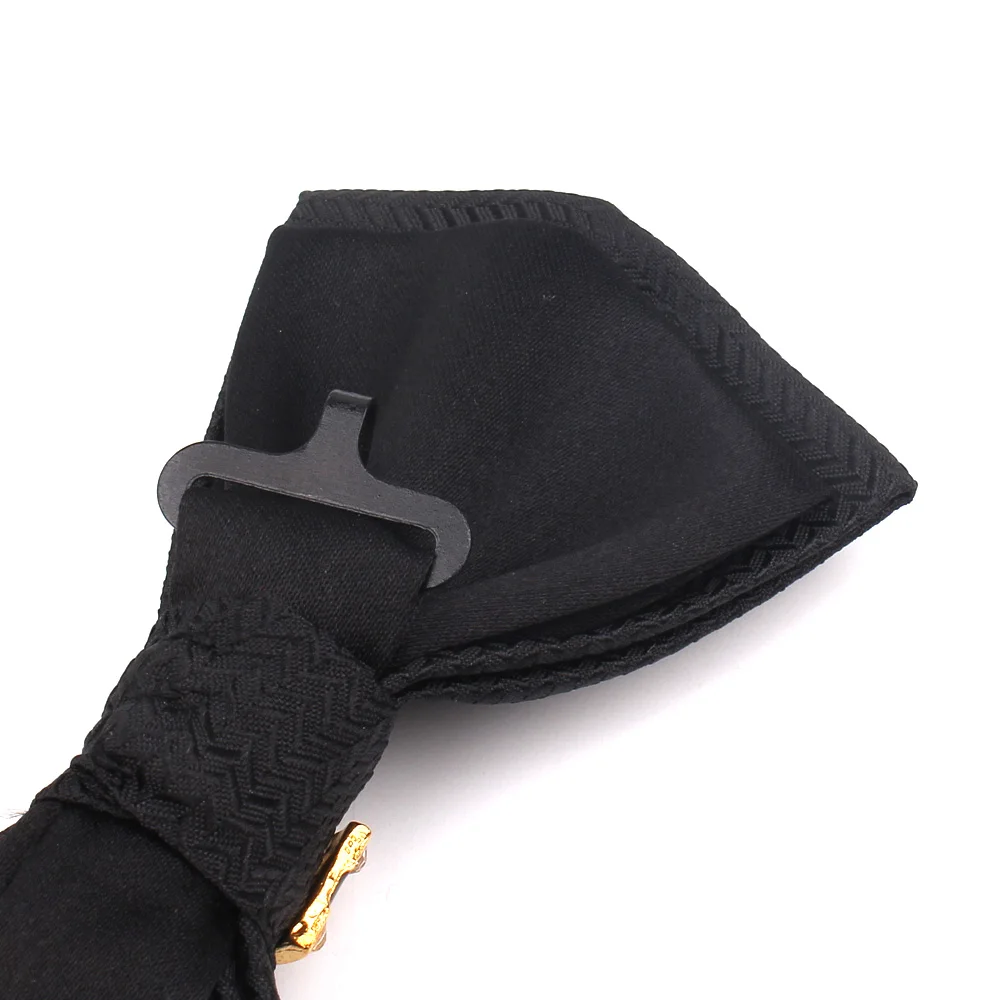 

Boutique Hollow Metal Decoration Bow Tie For Wedding Groom Men Neck Wear Butterfly Black Bowtie Cravat Male Bow ties Party