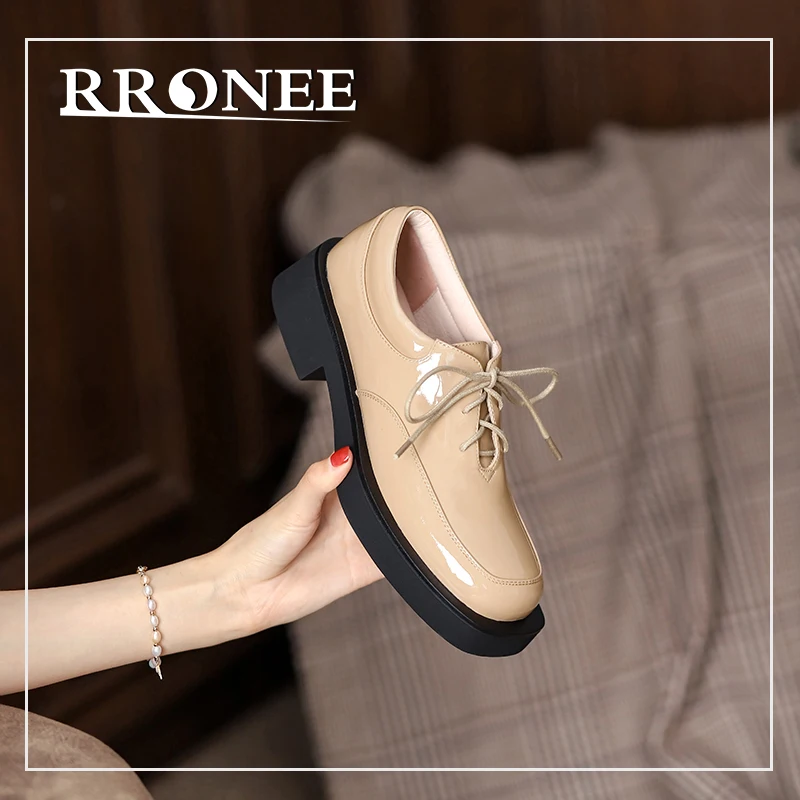 

Осень 2021, новые туфли на толстой подошве в британском стиле ретро, маленькие кожаные туфли, туфли на платформе с квадратным носком, в студенч...