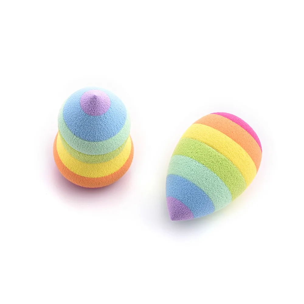 Радужный Цвет основа для макияжа Губка пудра Puff BB CC крем косметический средство