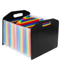 large capacity24 pockets expanding file folder a4 expandable file paper organizer with handle accordion document case