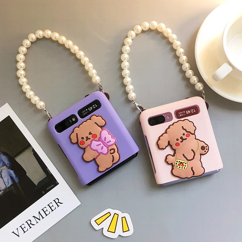 

Backpack Puppy Case for Samsung Galaxy ZFlip 5G Cover Cute Girlfriend Gift Birthday Case for Samsung Z Flip Conque Kawaii Funda