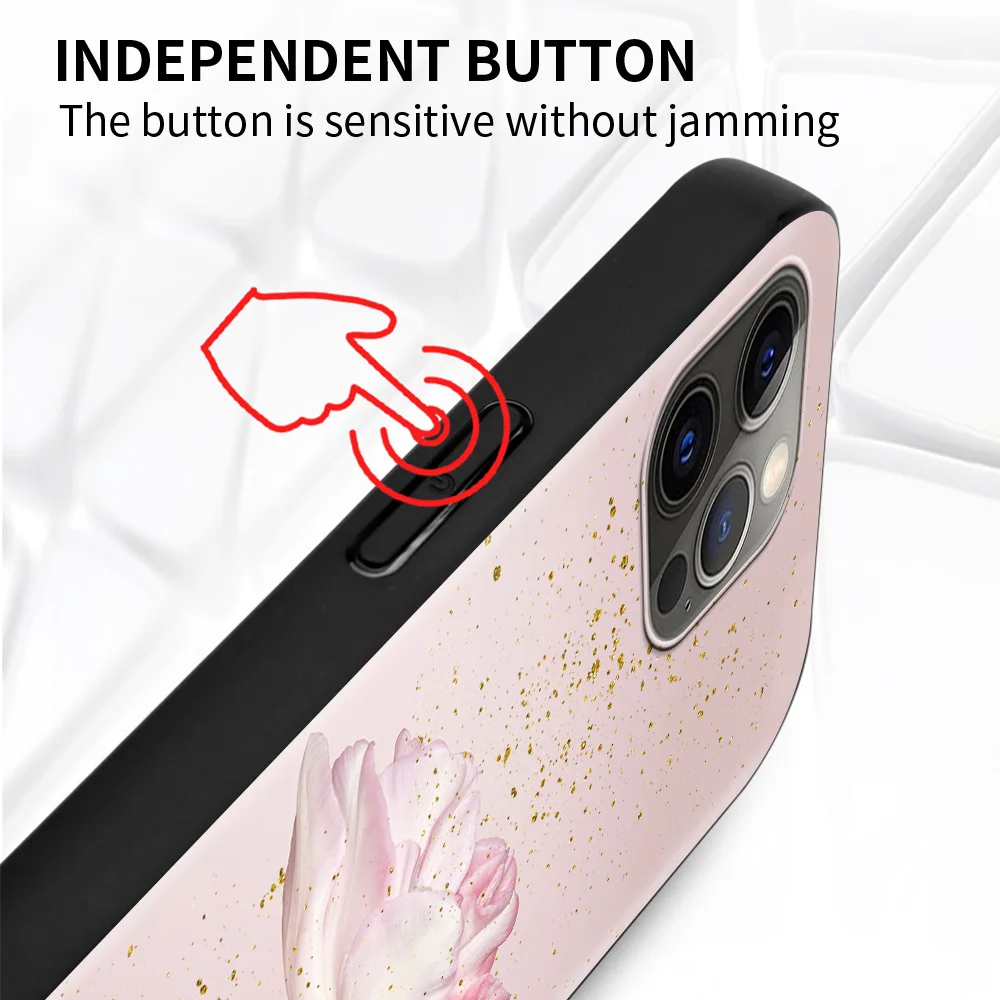 

Luxury Gold Foil Art Shell Smartphone Cover For iPhone 12 Pro 11 Pro Max XS Max XR X 7 8 Plus 12Mini SE 2020 Case