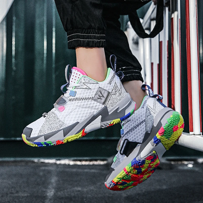 New Hot Superstar Rainbow Basketball Sneakers Men Breathable High top Basketball Shoes Fashion Outdoor Unisex Trainers Shoes Men