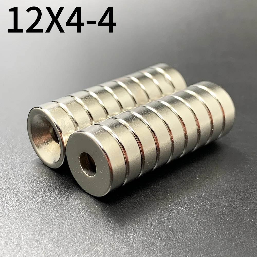 

Неодимовый магнит 12x4, 10 шт., 12x4 отверстия, 4 N35 NdFeB, Круглый супермощный сильный постоянный магнит imanes 12x4 hole4