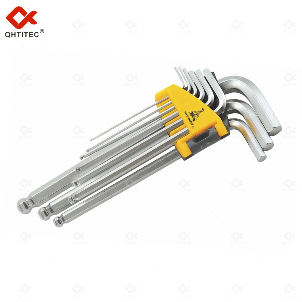 

Набор шестигранных ключей QHTITEC для ручных инструментов 50 CR, хромованадиевая сталь, инструмент для промышленных пользователей