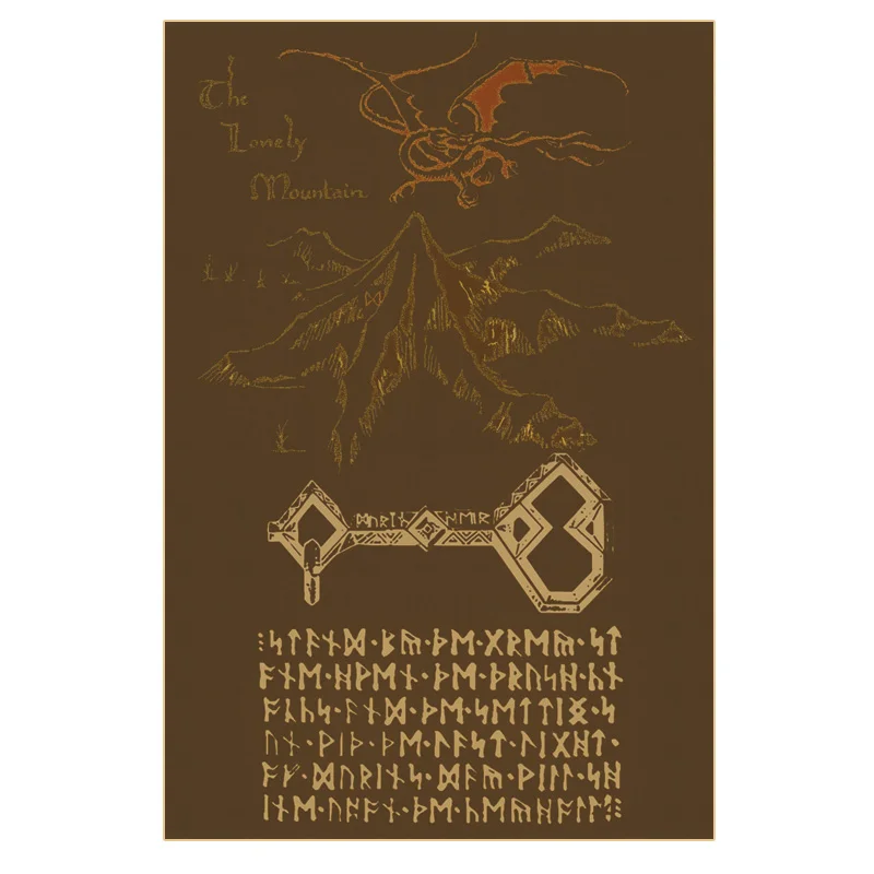 Плакат LOTR 30x45 см рохань баннер Erebor Mordor темные ворота бумажные настенные плакаты