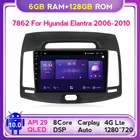 Mekede 7862 6 ГБ + 128 Гб QLED 1280*720 DSP 4G LTE Android 10,0 Автомобильный навигатор GPS радио плеер для Hyundai Elantra 4 HD 2006 2012