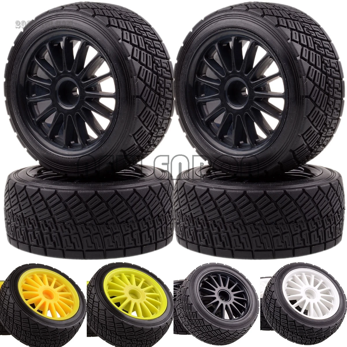 

2.2 "Velgen Hub&80Mm Rubberbanden Tyre 4P Rc Auto Fit Hpi WR8 Flux Rally3.0 110697 94177 108076 108075 Nieuwe Enron1:10Wheel Rim