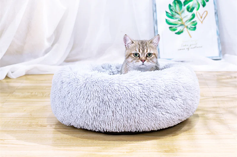 Горячая Распродажа, собачья Конура, Круглый кот, зимний теплый спальный мешок, длинная плюшевая супер мягкая подстилка для животных, подушка для щенка, коврик, переносные товары для кошек