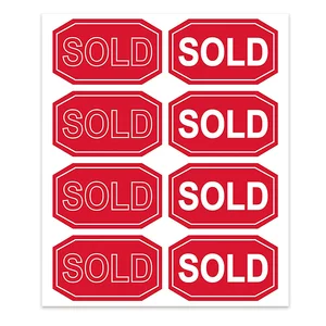 Продано наклейки для розничного магазина, 2x1,2 дюйма, 520 продаваемых точечных этикеток для продажи, контроль цен, инвентаризации, розничные наклейки