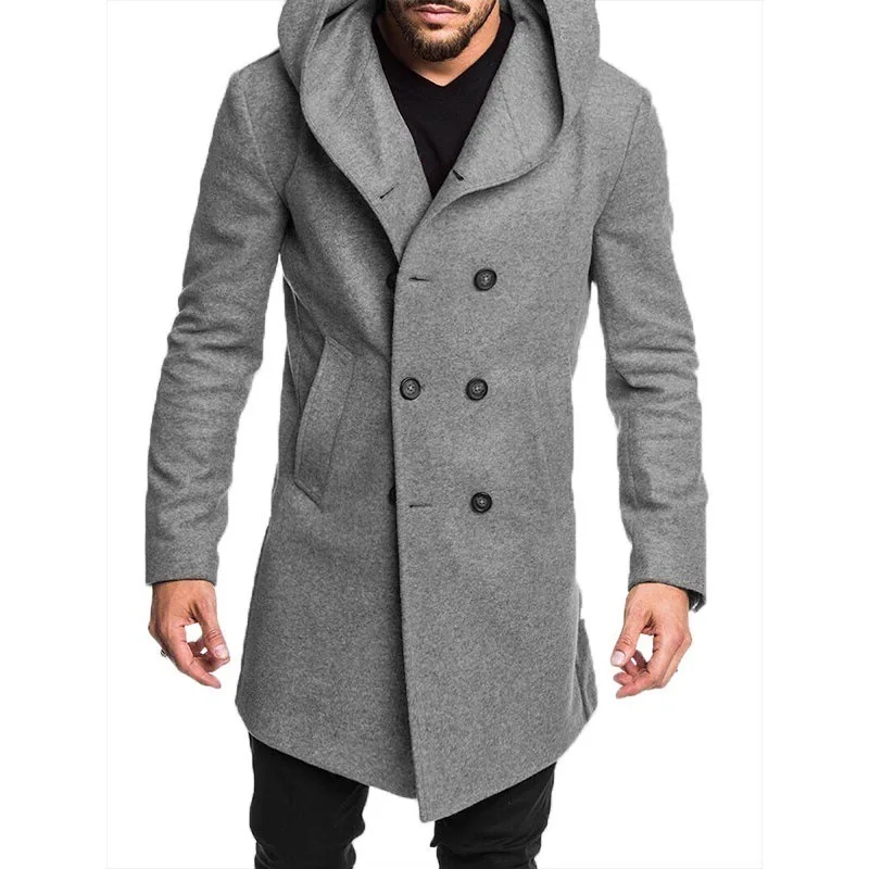 

Autumn Winter Mens Long Trench Coat Fashion Coats Male Slim En Windbreaker Jacket Plus Size