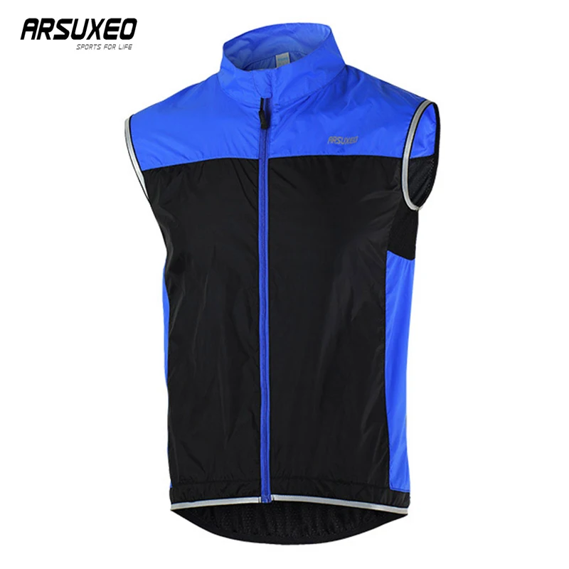 

ARSUXEO Quick Dry Cycling Vest Man Bike Clothes Reflective Bicycle Vest with Pocket MTB Vest Breathable Sports Vest