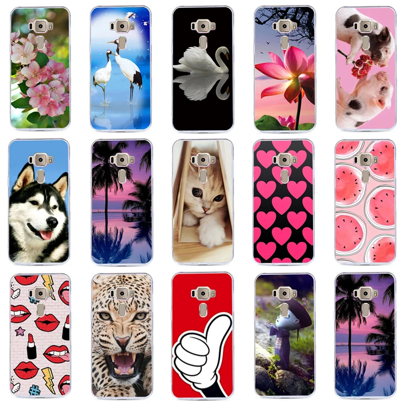 Чехол J&R для Asus ZenFone 3 ZE552KL из мягкого силикона с печатью, защитный чехол Funda.