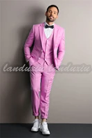 landuxiu 2022 fashion mens 3 piece suits for men made groom best custom wedding jacketpantvest%ef%bc%89