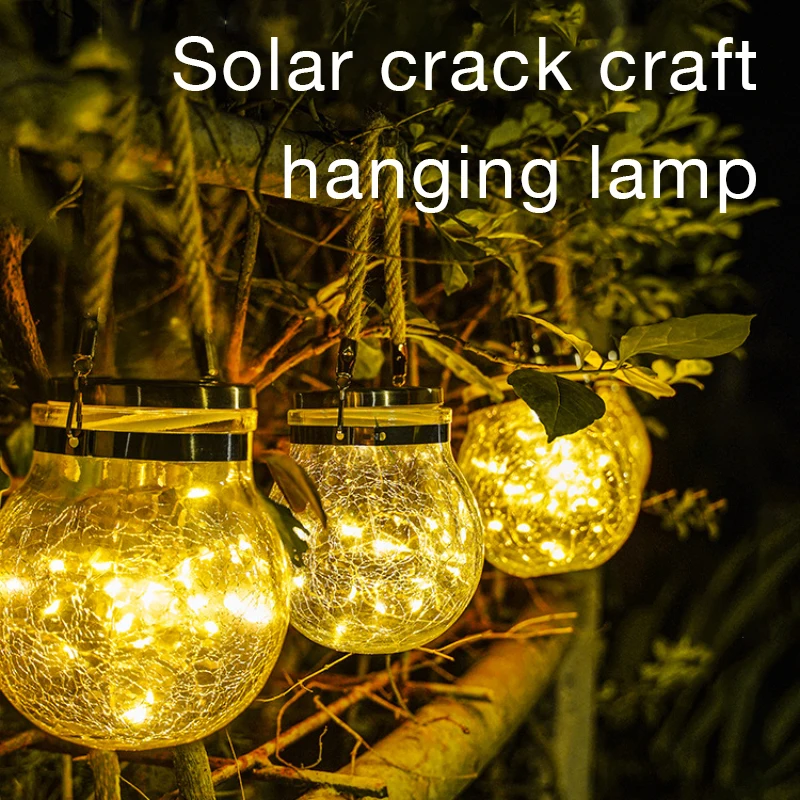 

Solar Landscape Hanging Light Led Lawn Light Street Night Light Ball Glass Jar Light Outdoor Garden Decoration Christmas Light