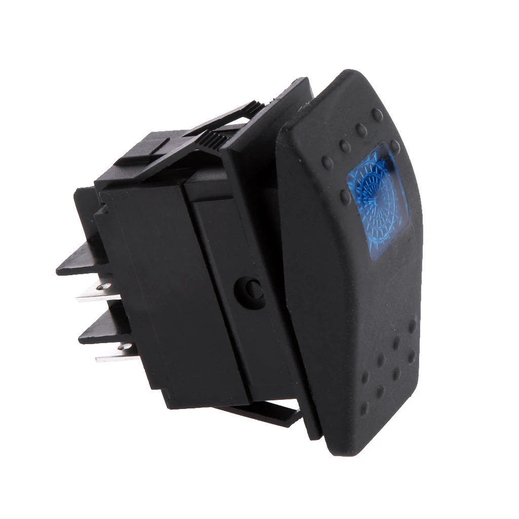 

12В 20А Вкл/Выкл тумблер Автомобильная лодка с синий светильник в упаковке 1