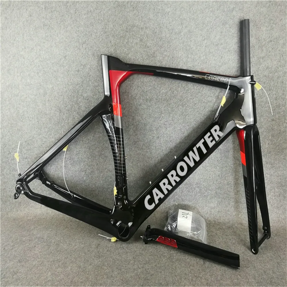Carrowter шоссейная рама черный красный диск концепция углерода Комплект 18