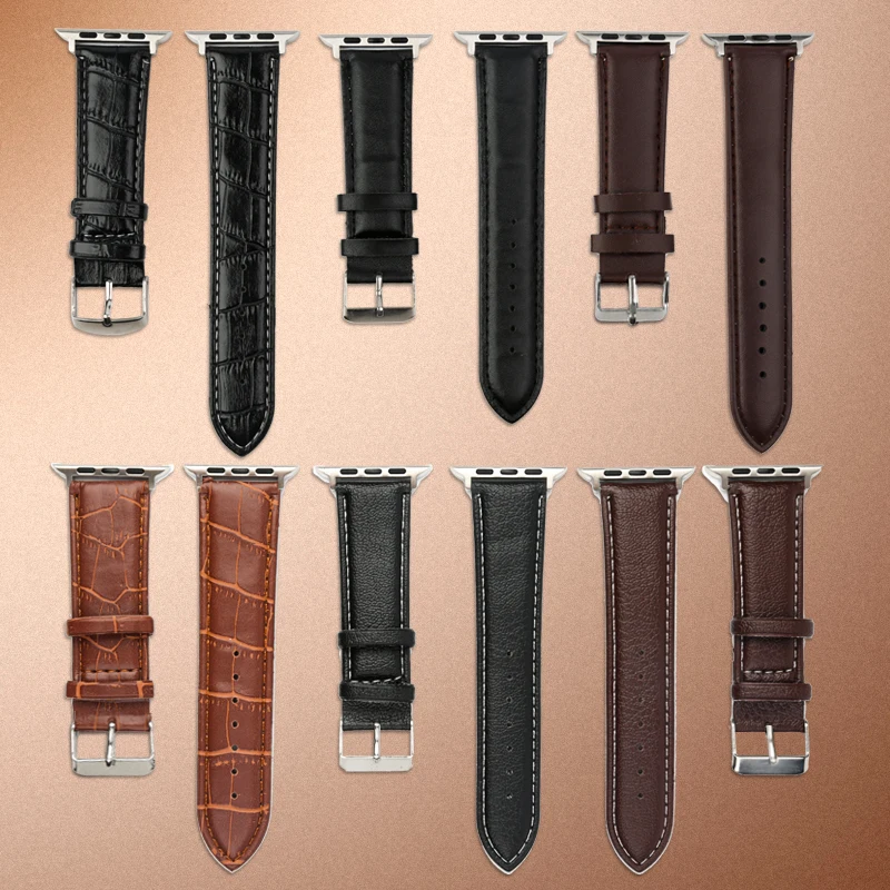 Leather strap For Apple watch band 8 Ultra 7 49mm 45mm 41mm 44mm 40mm 42mm 38mm Smartwatch wristband bracelet iWatch 6 SE 5 4 3
