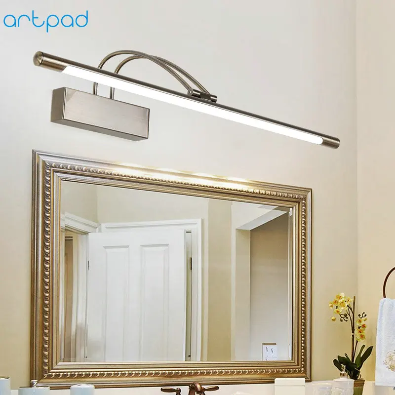 

Регулируемая светодиодная лампа для зеркала для макияжа, диммер 41/48 Светодиодный 61/81 см, лампа для ванной комнаты, освещение для душа, туалет...