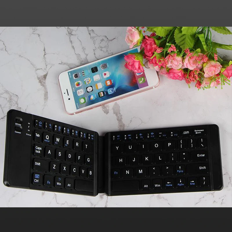 Беспроводная мини-клавиатура Bluetooth складной портативный аккумуляторная батарея