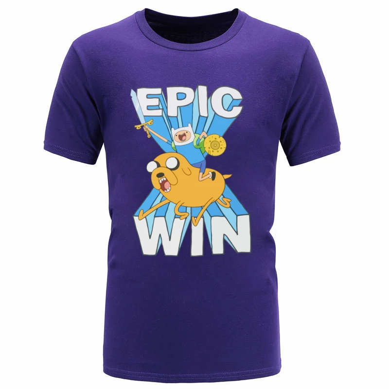 Футболка Epic Win Adventure Time с аниме Мужская модная тенниска забавным мультяшным