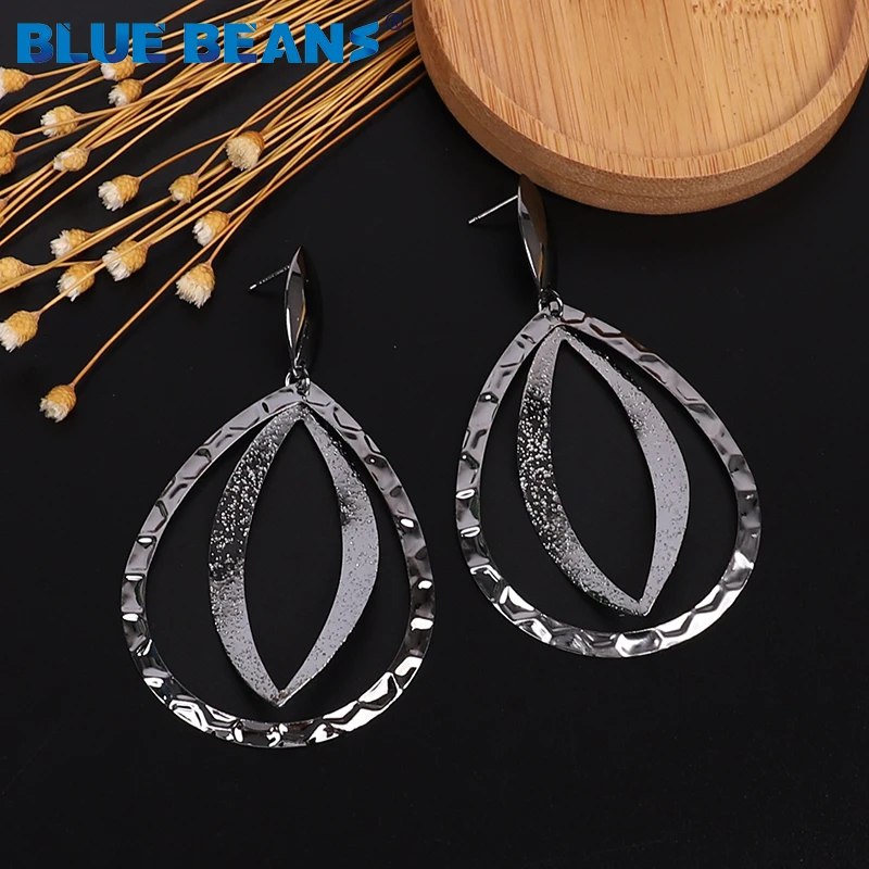 New Gold Color fashion Earrings for Women Metal Jewelry Drop Dangle Geometric big Earring Simple Earings Girls Statement Brincos | Украшения