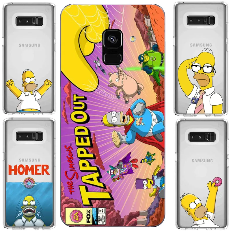 Симпсон чехол из мягкого ТПУ для samsung A30 A50 S10LITE S6 S9 S7 S8 S9PIUS S7EDGE 2018A8 A6 NOTE9 NOTE8 A8PIUS