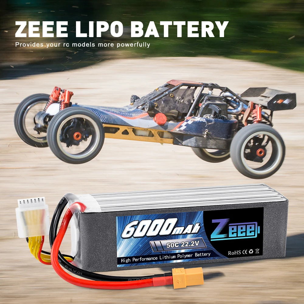 Zeee Lipo аккумулятор 6000mAh 6S 22,2 V 50C XT90 RC Lipo аккумулятор с разъемом XT60 EC5 для гоночного дрона FPV Вертолет Автомобиль Лодка Грузовик