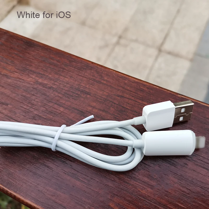 white for iphone Горячая Распродажа COOLSELL New II 1 м 3 фута(2 м 6 футов) Micro USB 2,0 Дата-кабель светодиодный кабель для быстрой зарядки и синхронизации питания высокого качества-черный, белый - Цвет: white for iphone